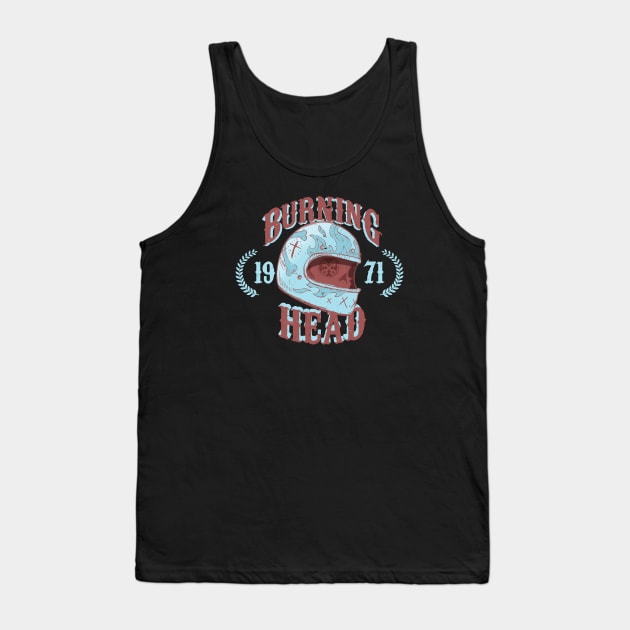 Burning Head Tank Top by Bishok